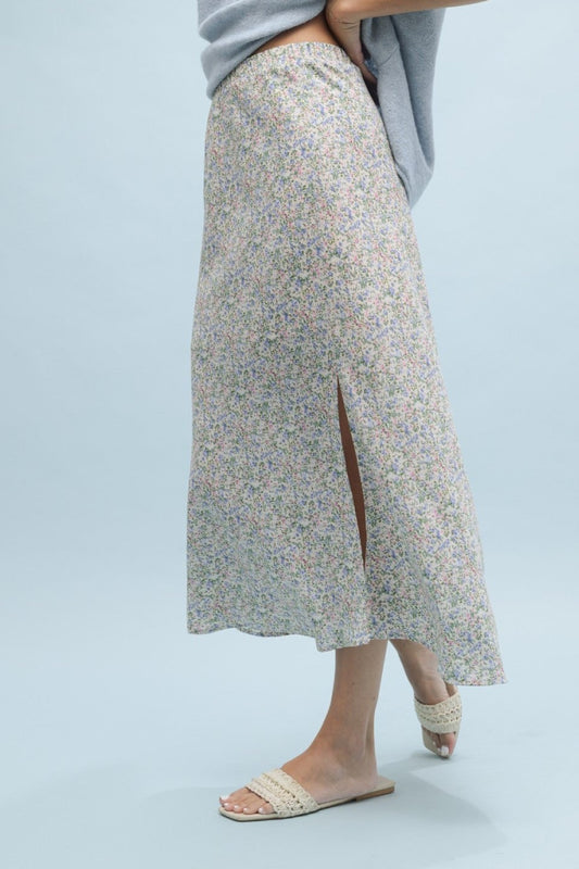 In The Fields Midi Skirt - BLU