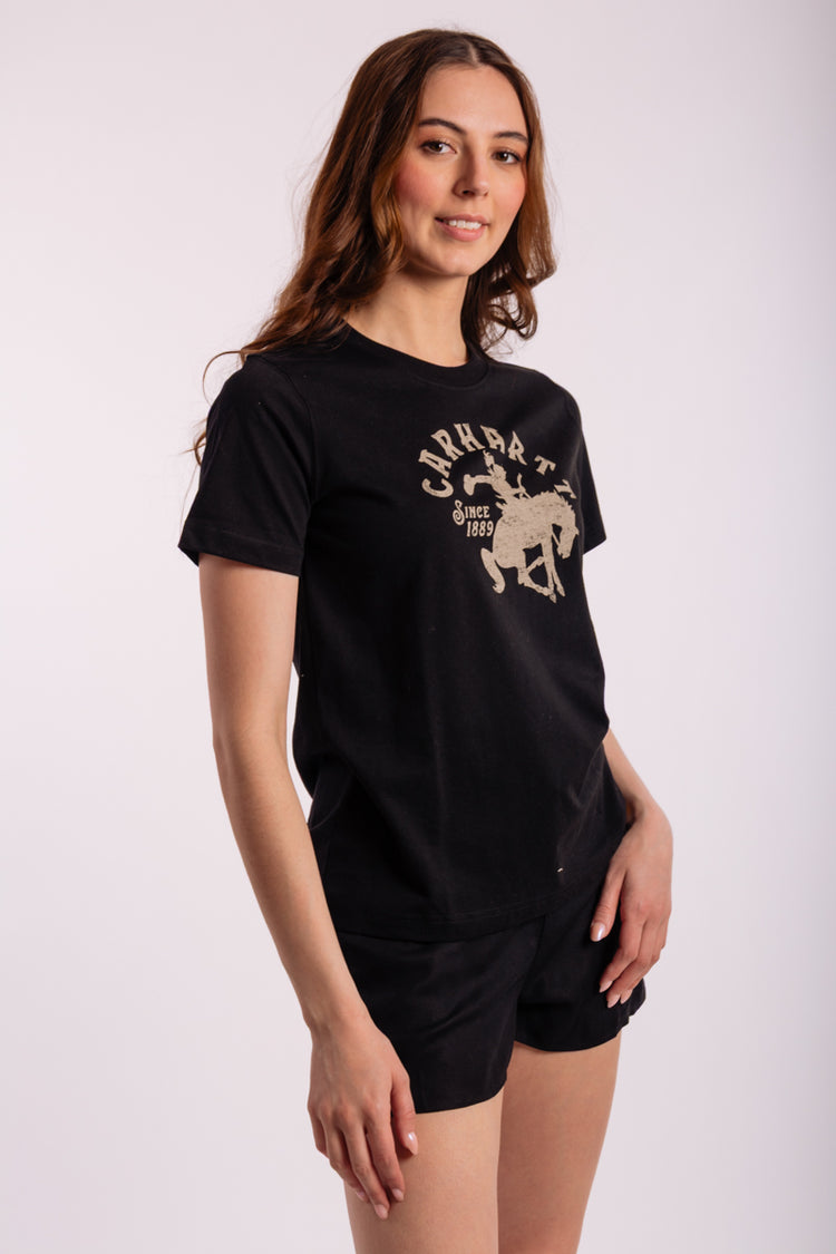 Irvine Relaxed Horse Graphic T-Shirt - BLK
