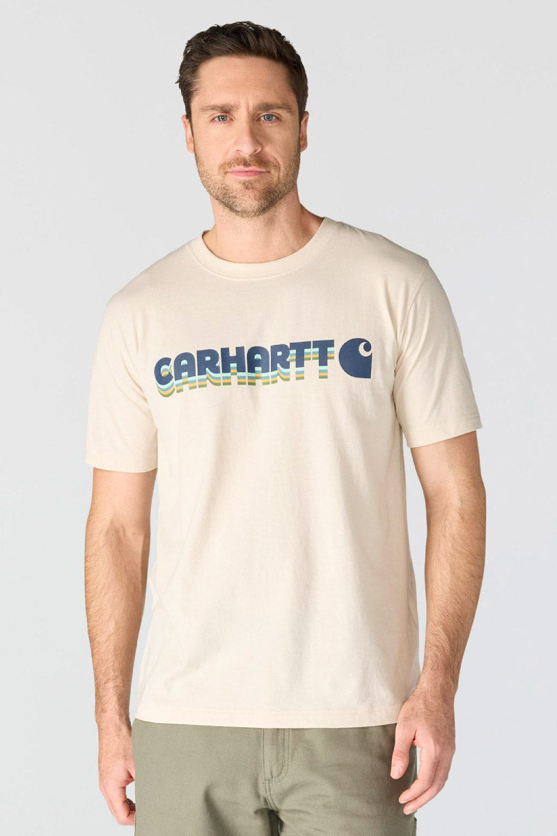 Irvine Relaxed Layered Logo Tee - OAT