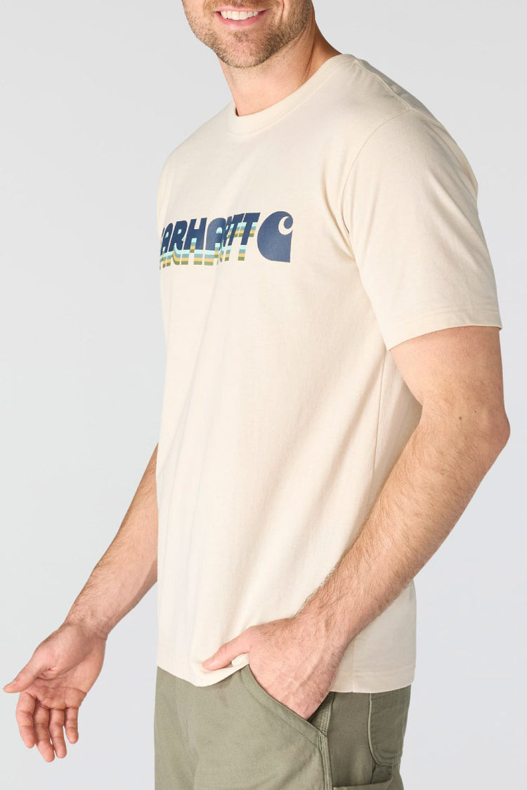 Irvine Relaxed Layered Logo Tee - OAT