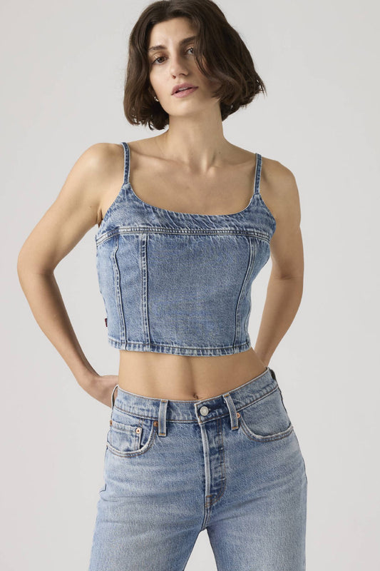 Jadine Denim Cami Tank Top - TWI