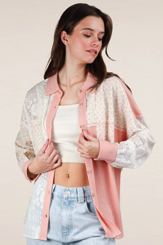 Knit & Lace Shirt - BLS