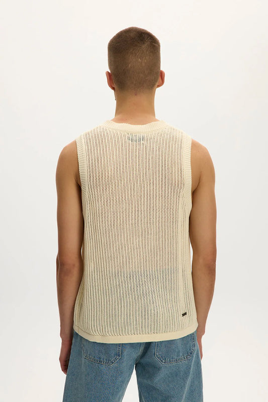 Knitted Sleeveless Vest - CRM