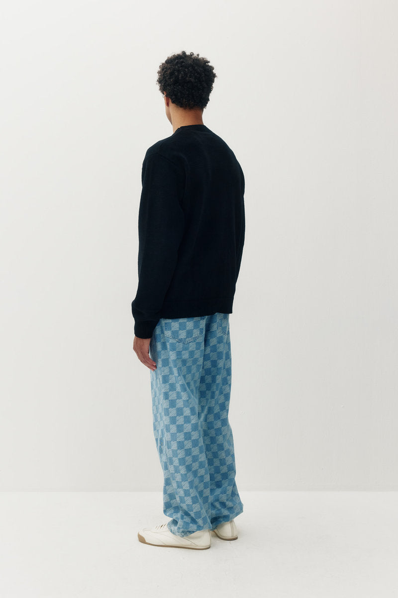 Checkered Baggy Denim - LBL