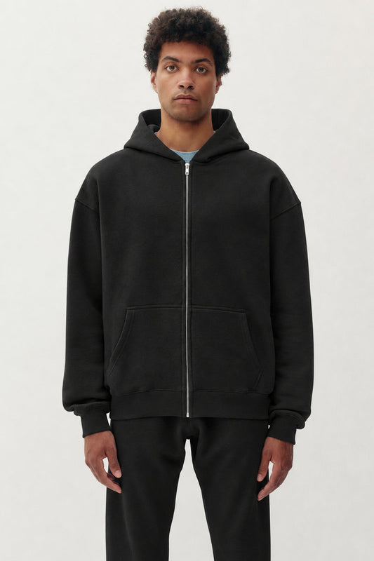 Eazy Zip-Up Hoodie - BLK