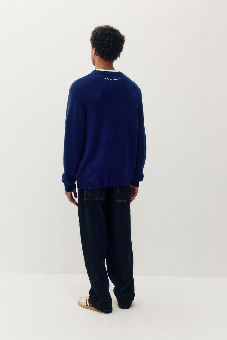 Equestrian Knit Crew - NVY