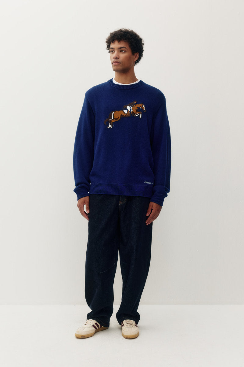 Equestrian Knit Crew - NVY