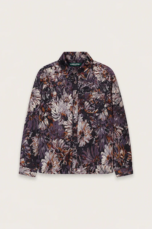 Unisex Floral Tapestry Shirt Jacket - PUR