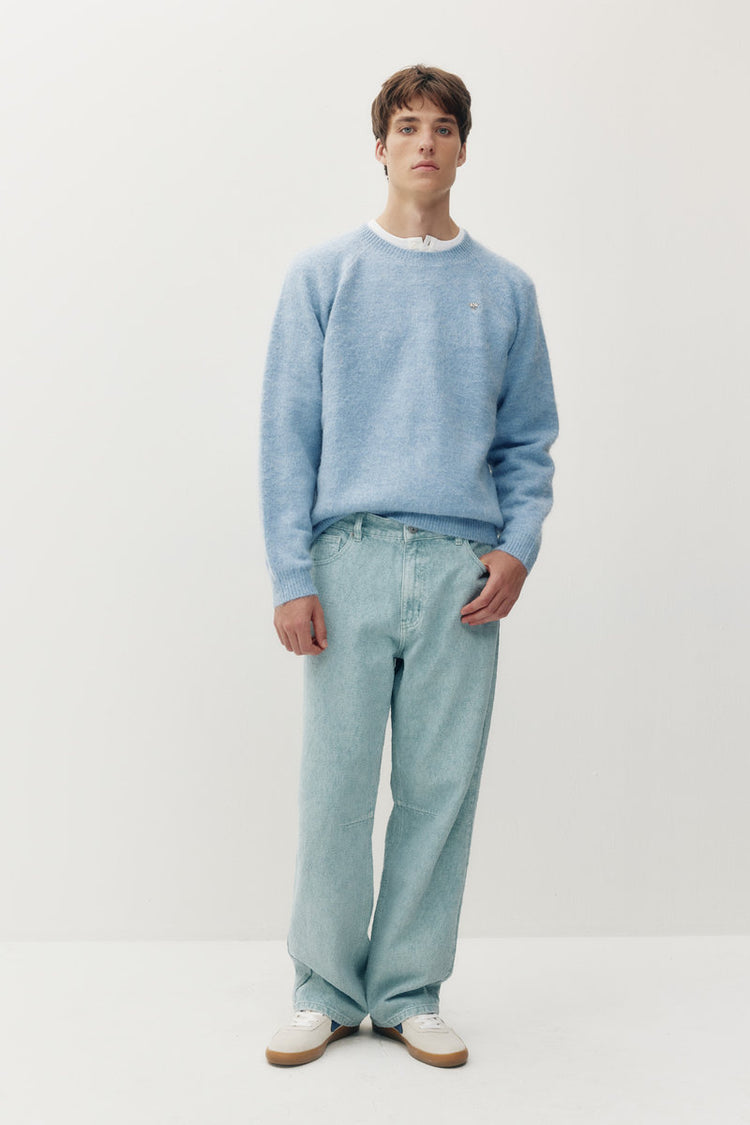Furry Crew Sweater - BLU