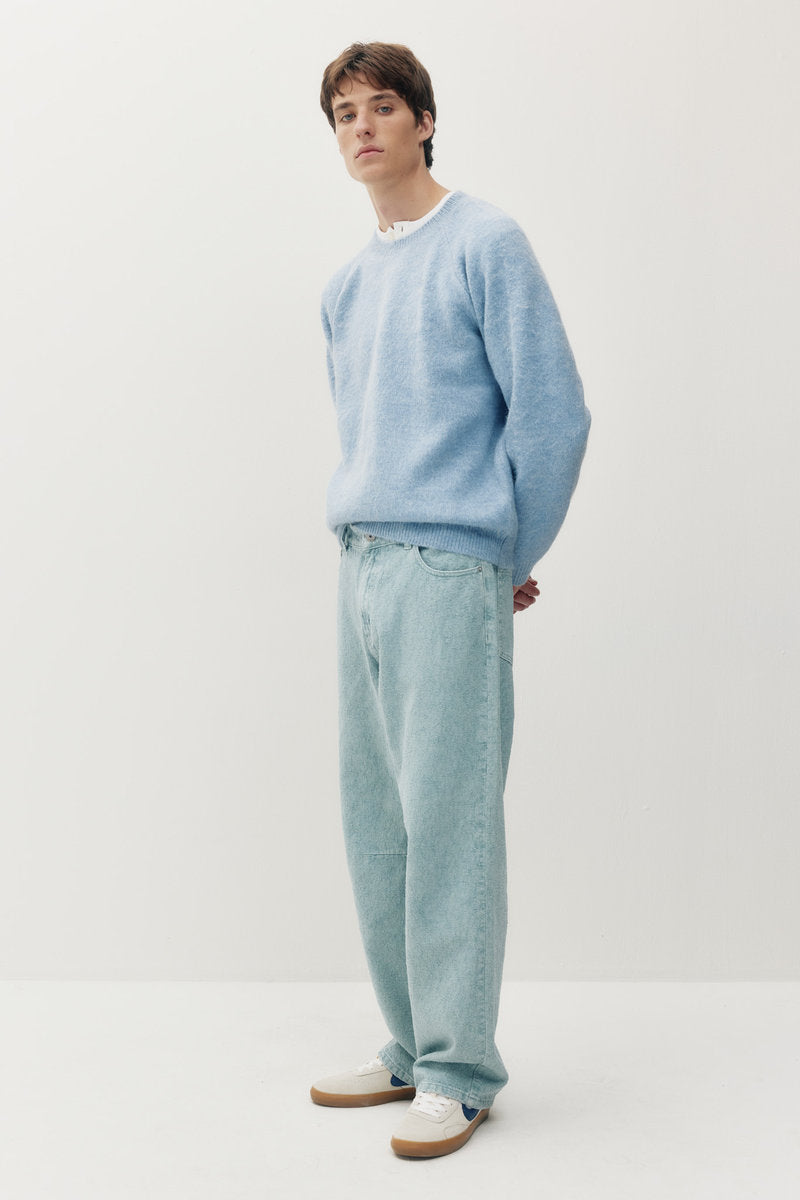 Furry Crew Sweater - BLU