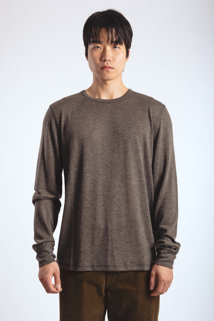 Heathered Thermal Long Sleeve - BRN