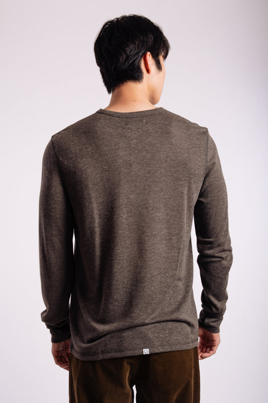 Heathered Thermal Long Sleeve - BRN
