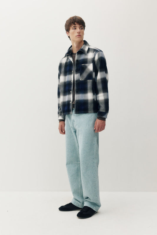 Heavyweight Plaid Shacket - BLU