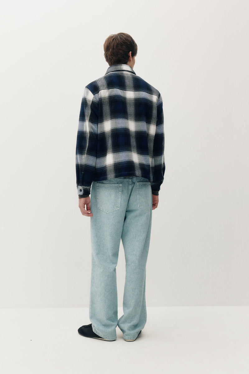 Heavyweight Plaid Shacket - BLU