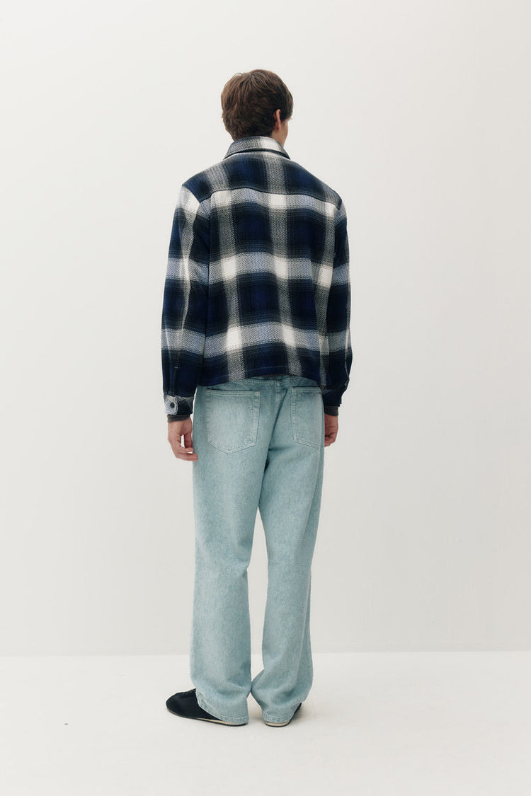 Heavyweight Plaid Shacket - BLU