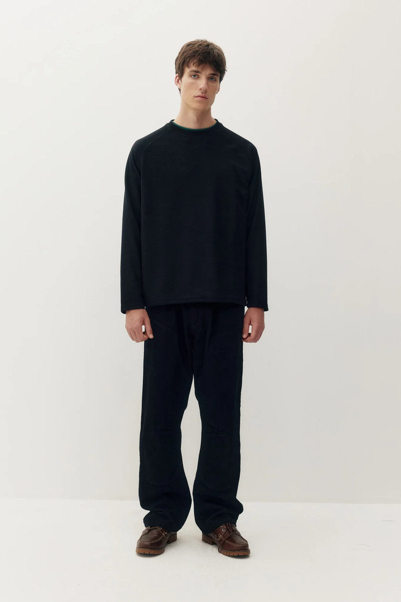 Marled Thermal Long Sleeve - BLK