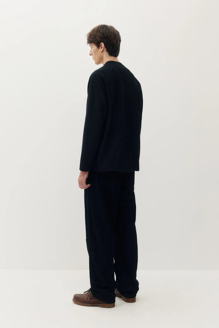 Marled Thermal Long Sleeve - BLK