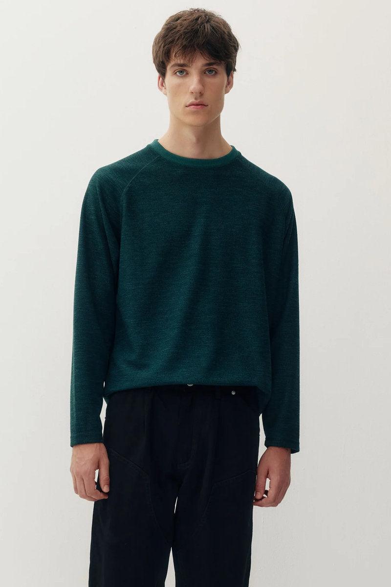 Marled Thermal Long Sleeve - GRN