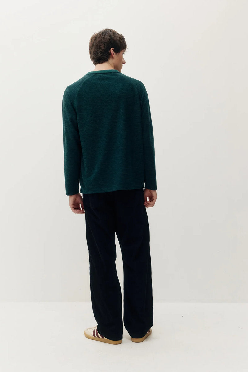 Marled Thermal Long Sleeve - GRN