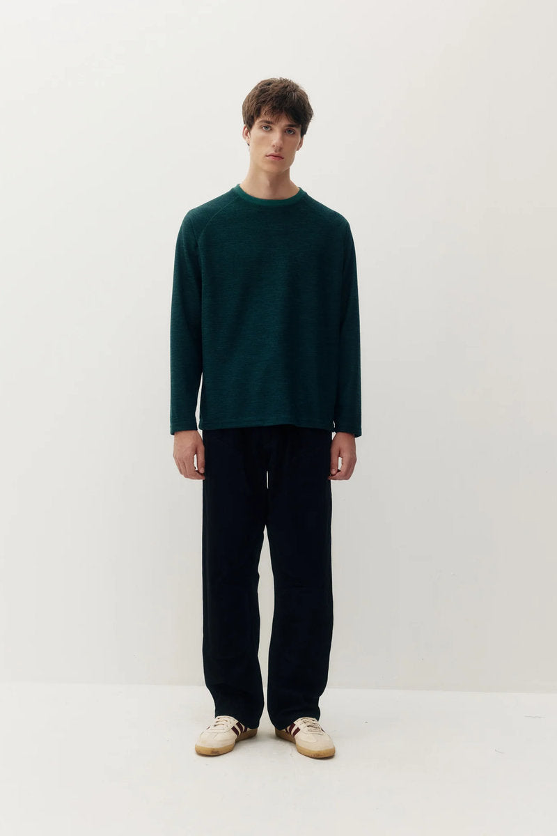 Marled Thermal Long Sleeve - GRN