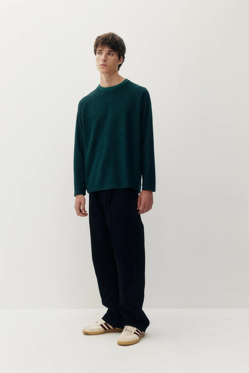 Marled Thermal Long Sleeve - GRN