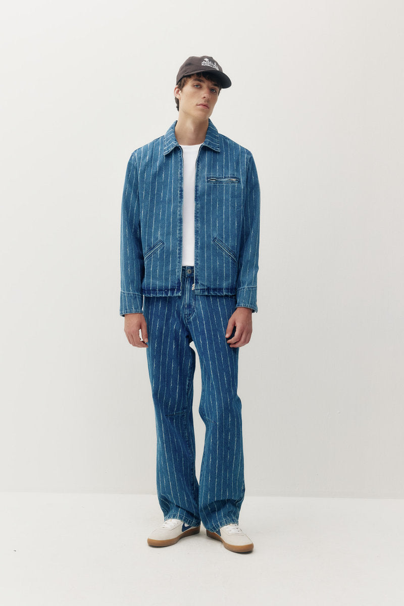 Pinstripe Denim Jacket - MBL