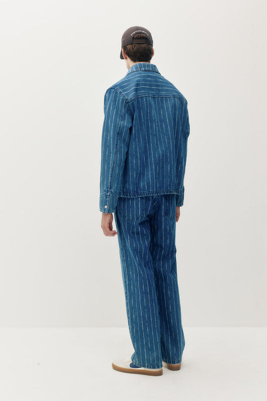 Pinstripe Denim Jacket - MBL