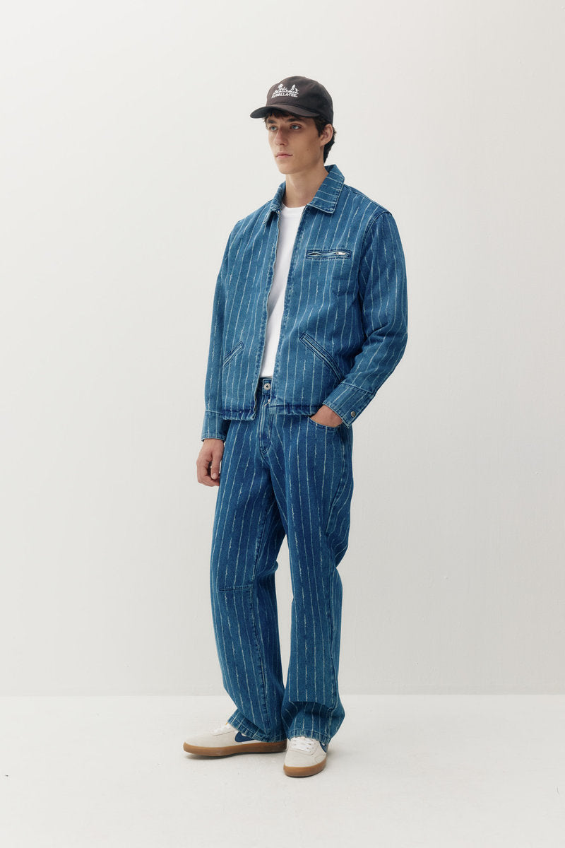 Pinstripe Denim Jacket - MBL