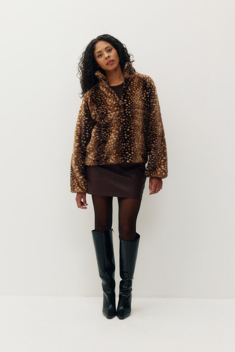 Tachette Faux Fur Zip Up - BAM