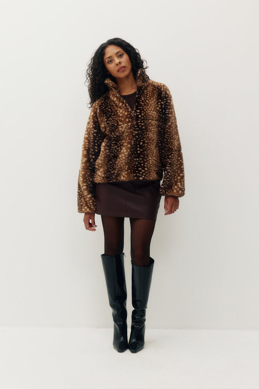 Tachette Faux Fur Zip Up - BAM