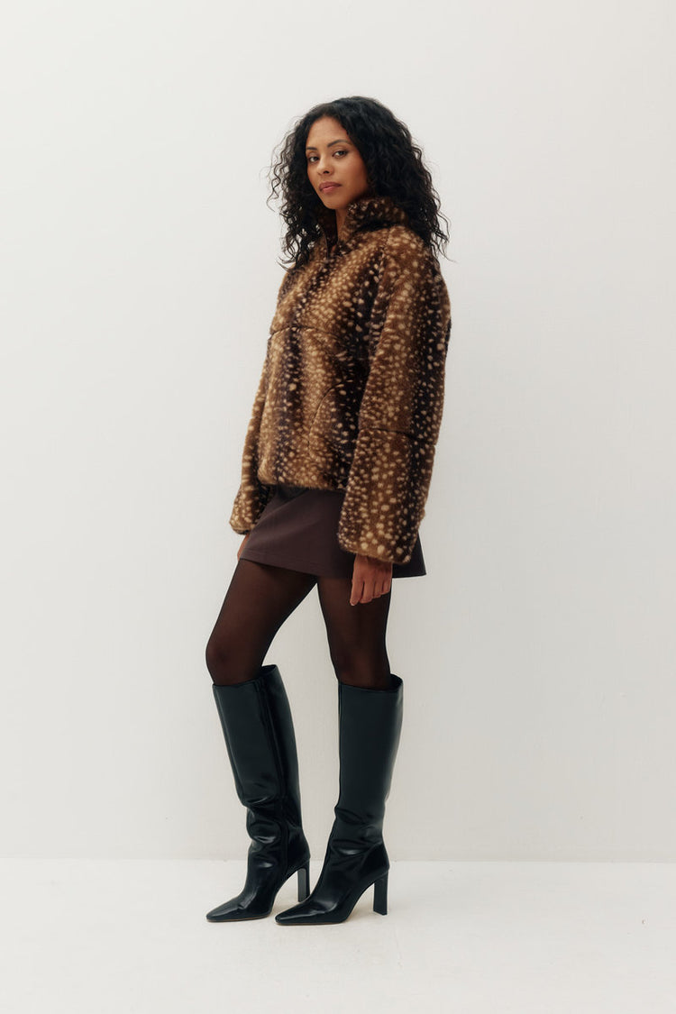 Tachette Faux Fur Zip Up - BAM