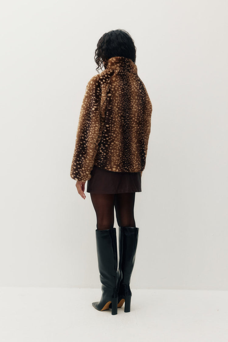 Tachette Faux Fur Zip Up - BAM
