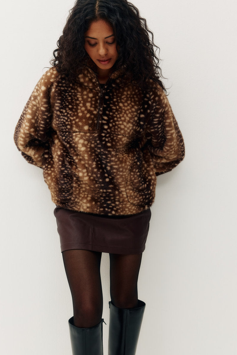 Tachette Faux Fur Zip Up - BAM