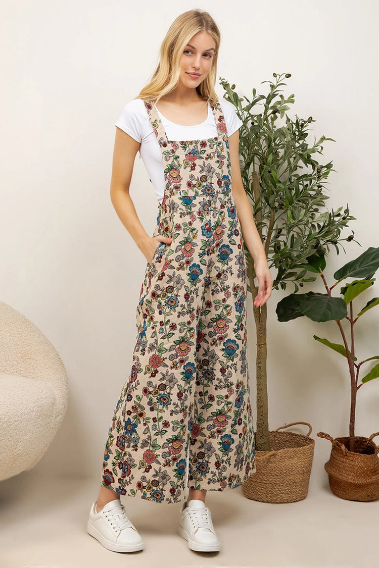 Mini Floral Tapestry Overalls - MUL