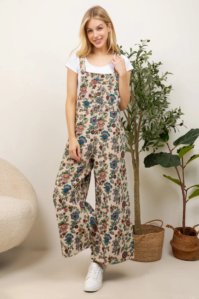 Mini Floral Tapestry Overalls - MUL
