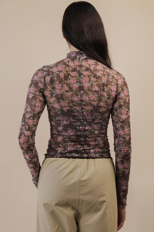 Lace Floral Mesh Top - CHC