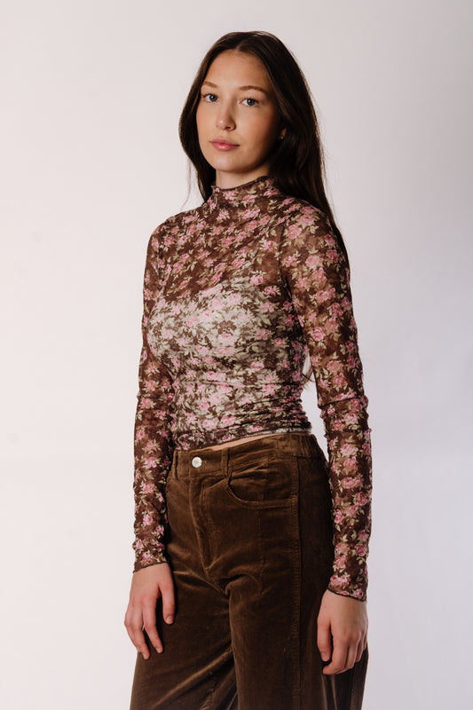 Lace Floral Mesh Top - CHC