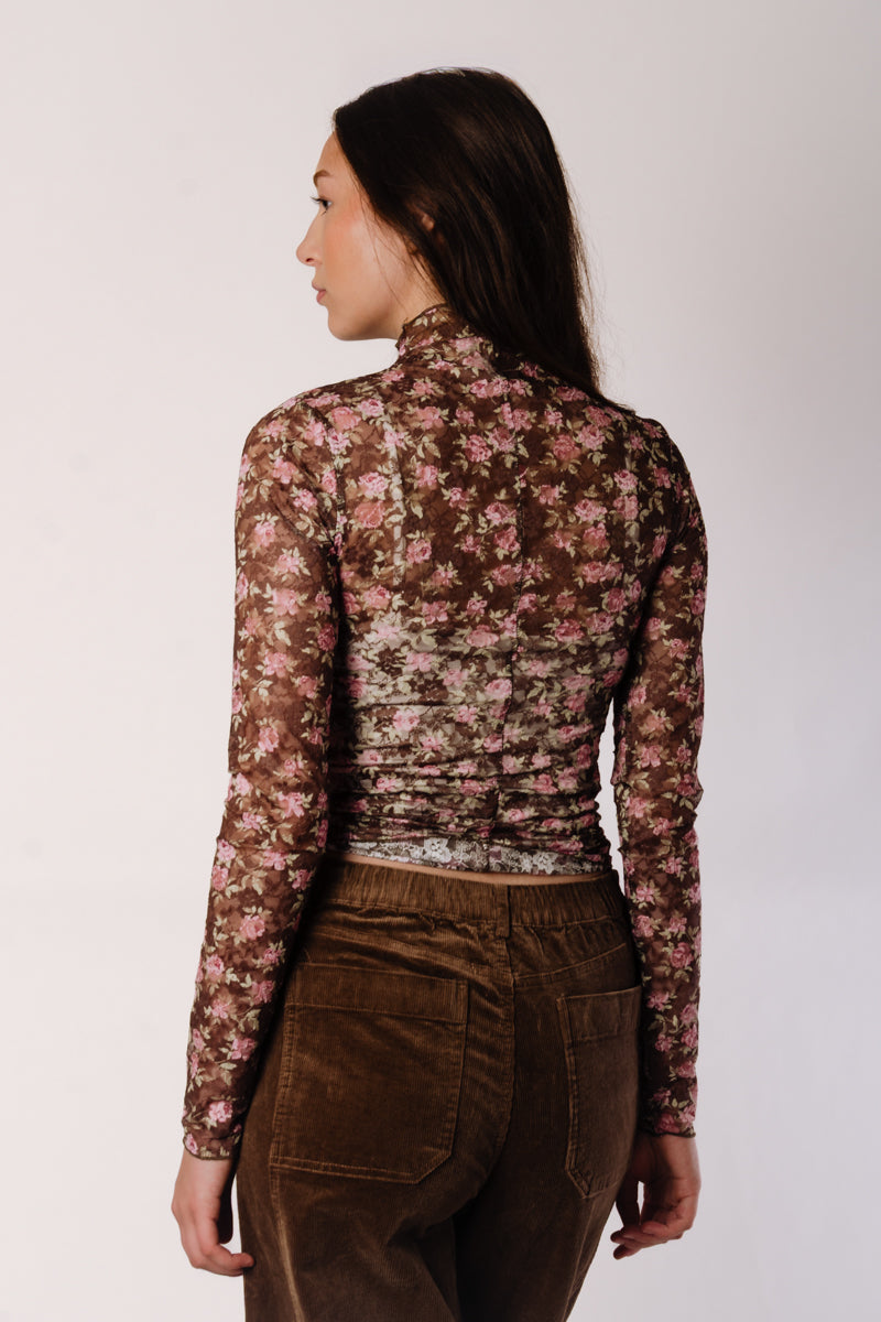 Lace Floral Mesh Top - CHC
