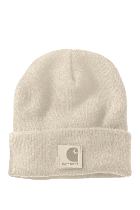 Leatherette Wach Cap Beanie - Oat Milk - OAT