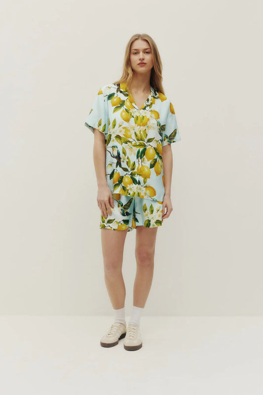Lemon Hummingbird Beach Shirt - BBH