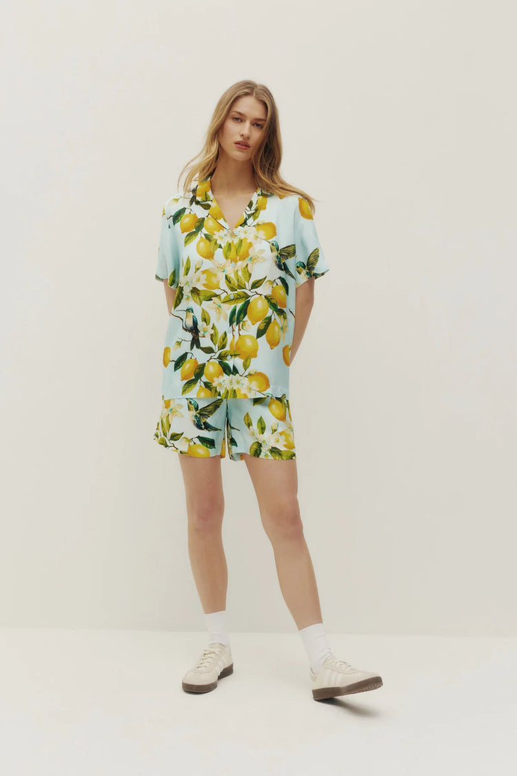 Lemon Hummingbird Beach Shirt - BBH