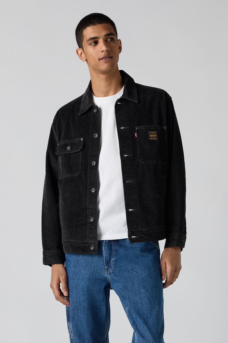 Corduroy Sunrise Trucker Jacket - BLK