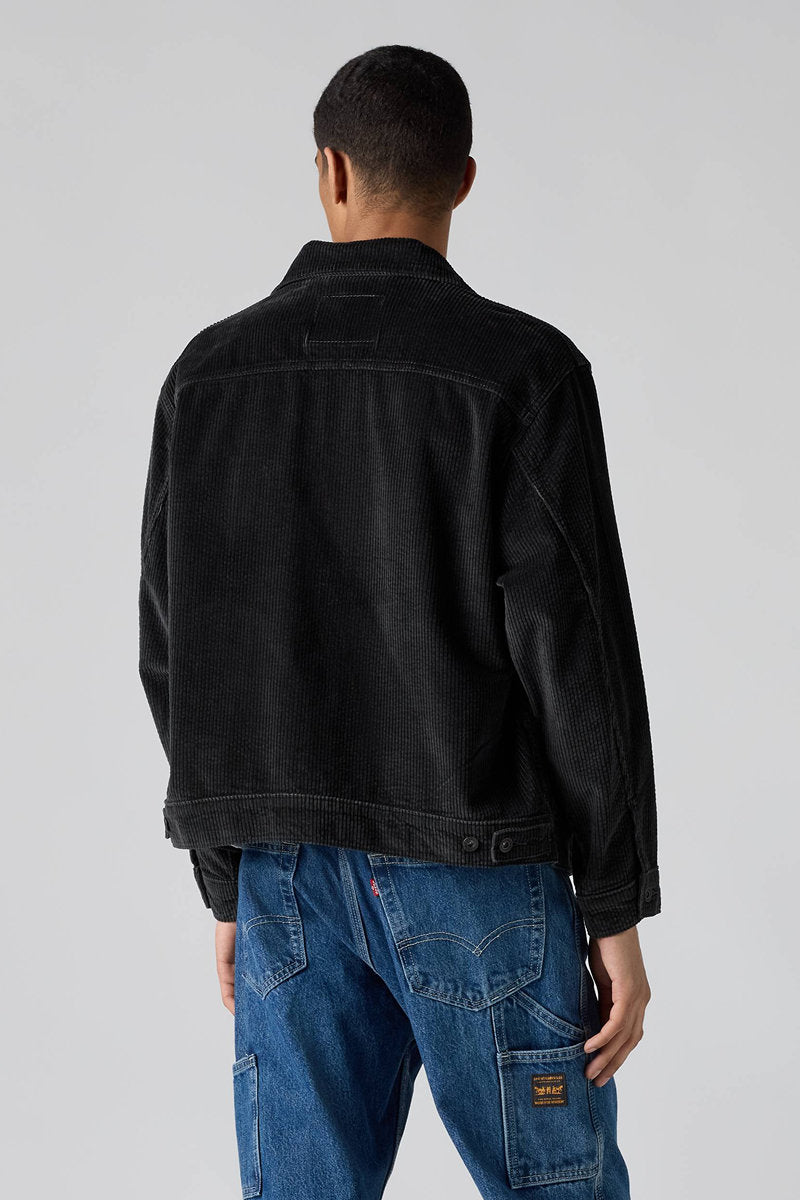 Corduroy Sunrise Trucker Jacket - BLK