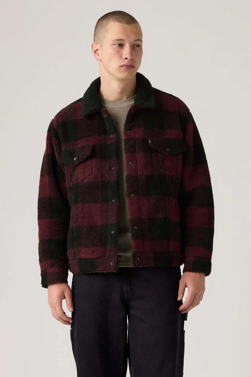 Type 3 Sherpa Trucker Jacket - RED