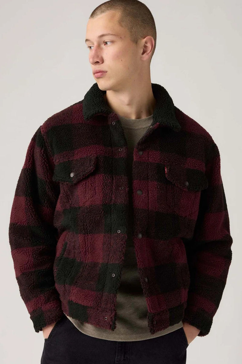 Type 3 Sherpa Trucker Jacket - RED