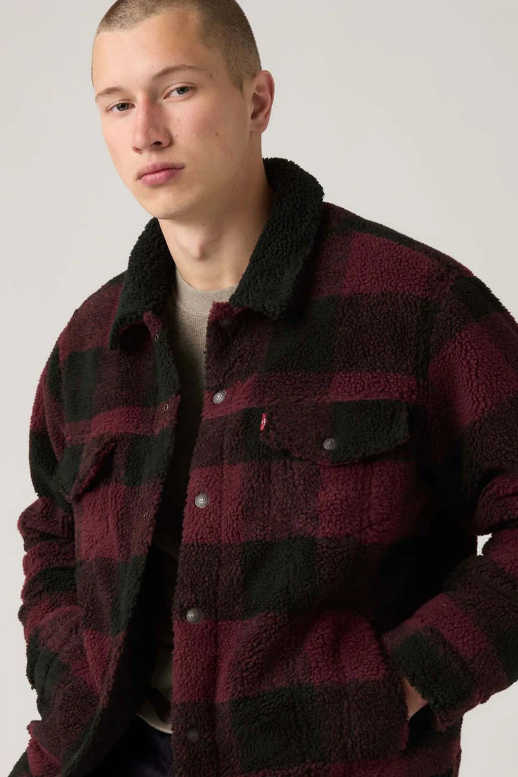 Type 3 Sherpa Trucker Jacket - RED