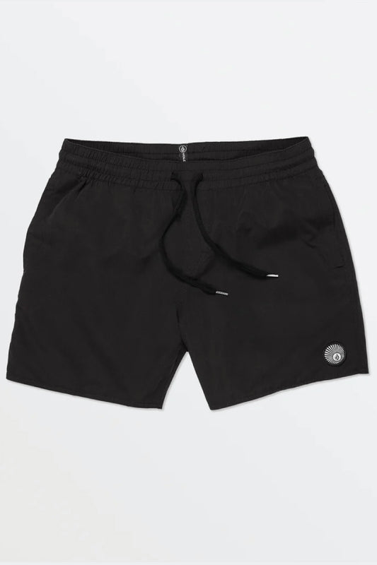 Lido Solid Elastic Waist Trunks - BLK