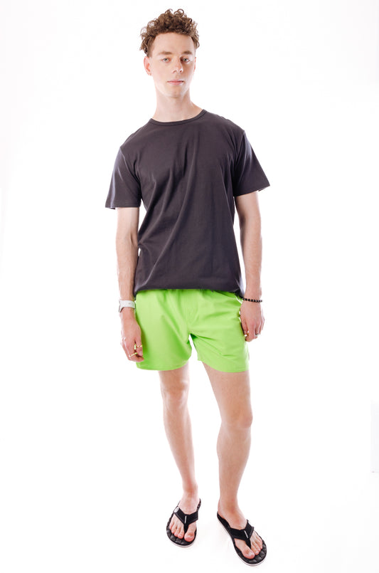Lido Solid Elastic Waist Trunks - ELG