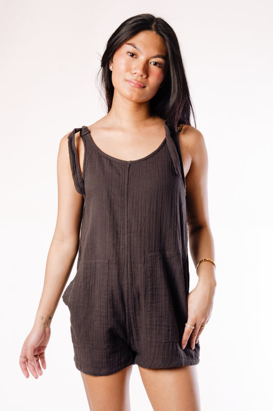Lil Tie Strap Romper - VBK