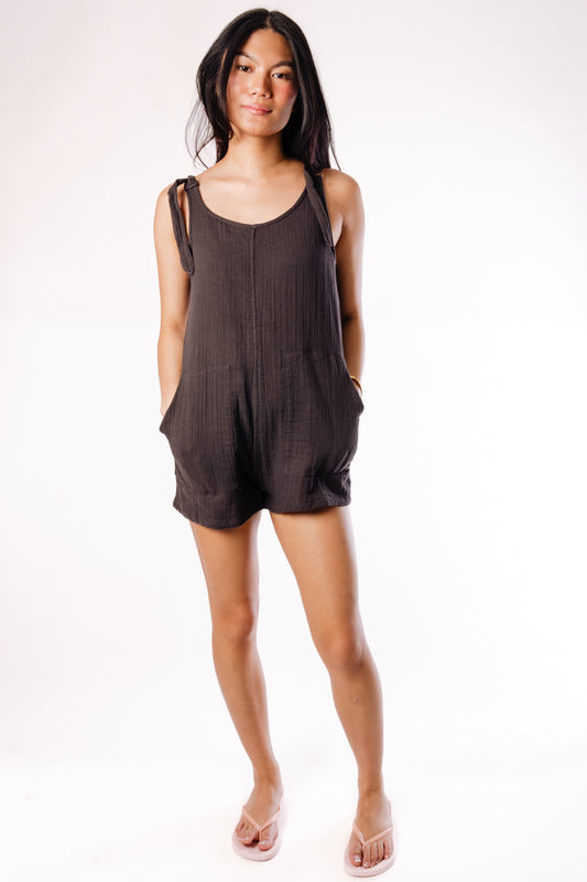 Lil Tie Strap Romper - VBK